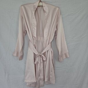 Victoria's Secret Blush Pink Satin Robe